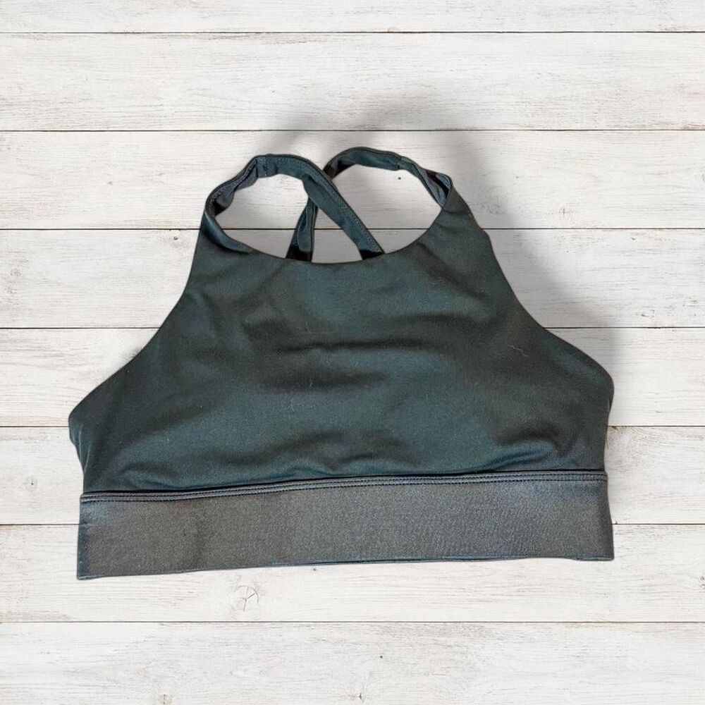 Fabletics Women's Green and Black Bra